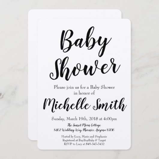 Rustieke Ambachtelijke Baby Shower Uitnodiging (Voorkant / Achterkant)