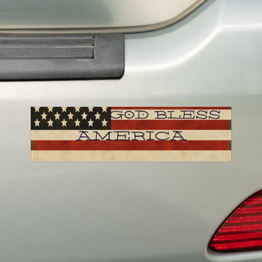 Rustieke Americana  Amerikaanse vlag GESCHENKEN Bumpersticker (Op auto)