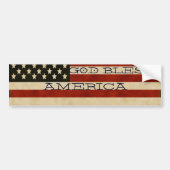 Rustieke Americana  Amerikaanse vlag GESCHENKEN Bumpersticker (Voorkant)