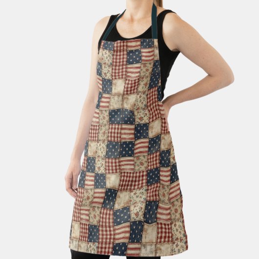 Rustieke Americana Patchwork Stijl Schort (Insitu)