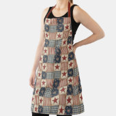 Rustieke Amerikaanse Patchwork Esthetiek Schort (Insitu)