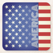 Rustieke Amerikaanse thema onderzetters