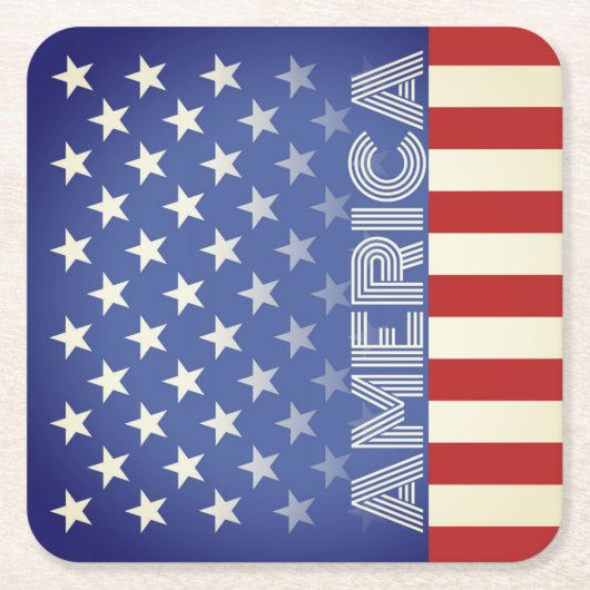Rustieke Amerikaanse thema onderzetters (Voorkant)