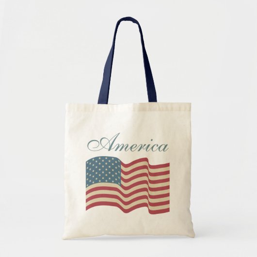 Rustieke Amerikaanse Vlag Boodschappentas Tote Bag (Voorkant)