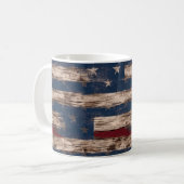 Rustieke Amerikaanse vlag Classic Mok (Voorkant links)
