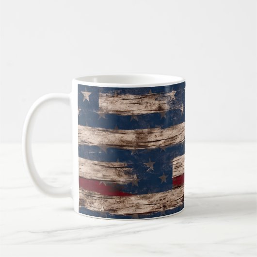 Rustieke Amerikaanse vlag Classic Mok (Links)