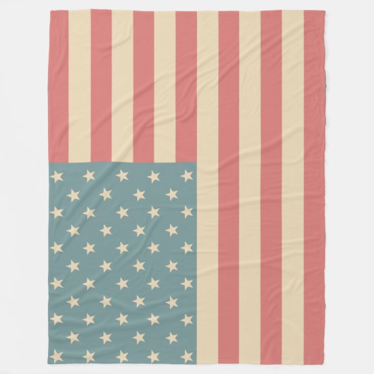 Rustieke Amerikaanse vlag fleece deken cadeau (Voorkant)