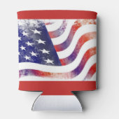 Rustieke Amerikaanse vlag Koelbox Blikjeskoeler (Achterkant)