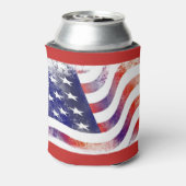 Rustieke Amerikaanse vlag Koelbox Blikjeskoeler (Blikje Achterkant)
