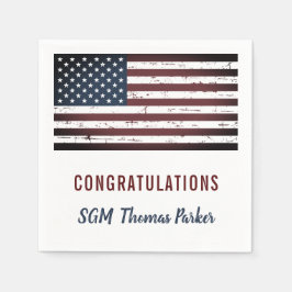 Rustieke Amerikaanse vlag Militaire Pensioen Parti Servet