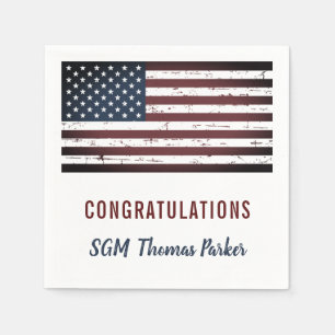Rustieke Amerikaanse vlag Militaire Pensioen Parti Servet