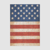 Rustieke Amerikaanse vlag ontkoppelde weefsel papi Tissuepapier (Voorkant)