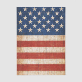 Rustieke Amerikaanse vlag ontkoppelde weefsel papi Tissuepapier