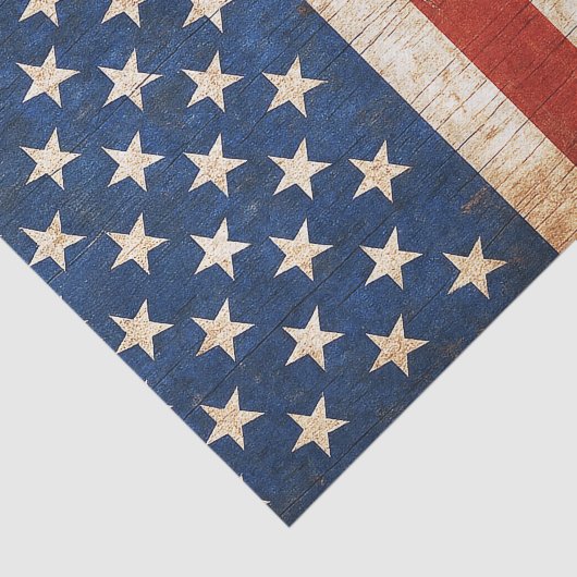 Rustieke Amerikaanse vlag ontkoppelde weefsel papi Tissuepapier (Detail)