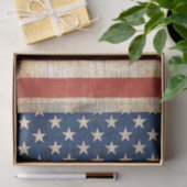 Rustieke Amerikaanse vlag ontkoppelde weefsel papi Tissuepapier (Geschenk)