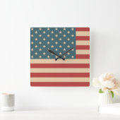 Rustieke Amerikaanse vlag wandklok (Huis)