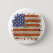 Rustieke Amerikaanse VS vlag Pin Ronde Button 5,7 Cm (Voorkant)