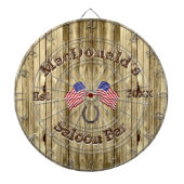 Rustieke Amerikaanse westerne salonbar Dartbord (Voorkant)