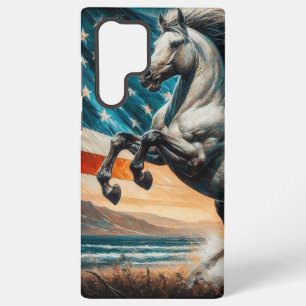 Rustieke, Amerikaanse witte hengst Samsung Galaxy Hoesje