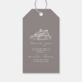 Rustieke Amethist Grijze Schuur Boerderij Bruiloft Cadeaulabel (Voorkant)