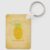 Rustieke Ananas Strandhuis Sleutelhanger (Achterkant)