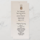 Rustieke Ananas Tropisch Hawaïaans huwelijksprogra Programmakaart (Voorkant / Achterkant)