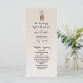 Rustieke Ananas Tropisch Hawaïaans huwelijksprogra Programmakaart (Staand voorkant)