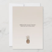 Rustieke Ananas Tropische Hawaïaanse bruiloft Kaart (Achterkant)