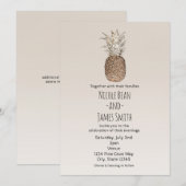 Rustieke Ananas Tropische Hawaïaanse bruiloft Kaart (Voorkant / Achterkant)
