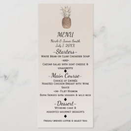 Rustieke Ananas Tropische Hawaïaanse bruiloft Menu
