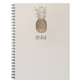 Rustieke Ananas Tropische Hawaïaanse Notitieboek