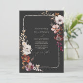 Rustieke Anemone Hand Getrokken Gescalpeerde Bloem Kaart (Staand voorkant)