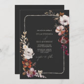 Rustieke Anemone Hand Getrokken Gescalpeerde Bloem Kaart (Voorkant / Achterkant)