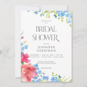 Rustieke anjers & vergeet me nots Vrijgezellenfees Kaart (Voorkant)