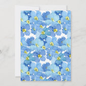 Rustieke anjers & vergeet me nots Vrijgezellenfees Kaart (Achterkant)