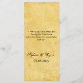 rustieke anker nautische bruiloft menukaarten menu (Achterkant)