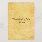 rustieke anker nautische bruiloft menukaarten menu (Achterkant)