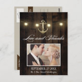  rustieke anker nautische dank u kaarten (Voorkant / Achterkant)