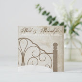 Rustieke Antiek Bed & Breakfast Uitnodigingen (Staand voorkant)