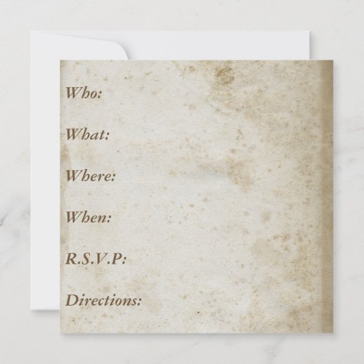 Rustieke Antiek Bed & Breakfast Uitnodigingen (Achterkant)