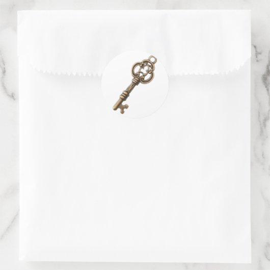 Rustieke Antiek  Sleutel Ronde Sticker (Tas)