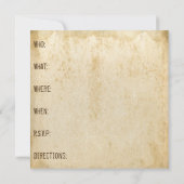 Rustieke Antiek Varkensgebraden Uitnodigingen (Achterkant)