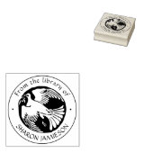 Rustieke antieke vredesduif uit de bibliotheekboek rubberstempel (Gestempeld)