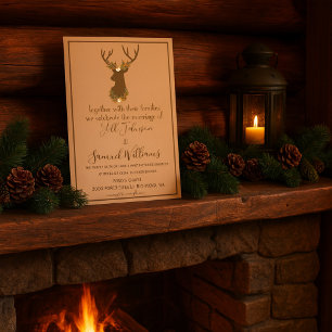 Rustieke Antler Bloemen Wedding Boho Land Kaart