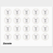 *~* Rustieke AP49 Schattigee Sweet Baby Moose Ronde Sticker (Vel)