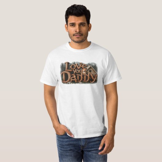 *~* Rustieke AP86 LIEFDE JE PAPPA Vader Gift T-shirt (Voorkant volledig)