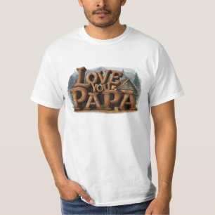 *~* Rustieke AP86 LIEFDE PAPA Vaderdag T-shirt