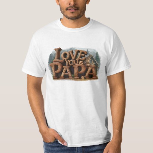 *~* Rustieke AP86 LIEFDE PAPA Vaderdag T-shirt (Voorkant)