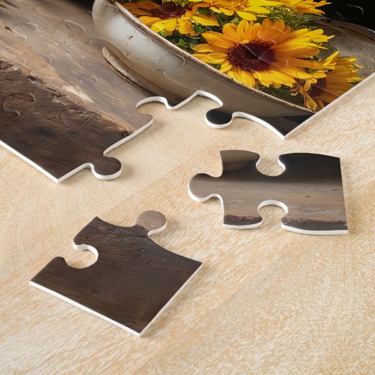 Rustieke Apotheker Stilleven met kruiden en bloeme Legpuzzel (Zijkant)