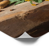 Rustieke Apotheker Stilleven met kruiden en bloeme Poster (Hoek)